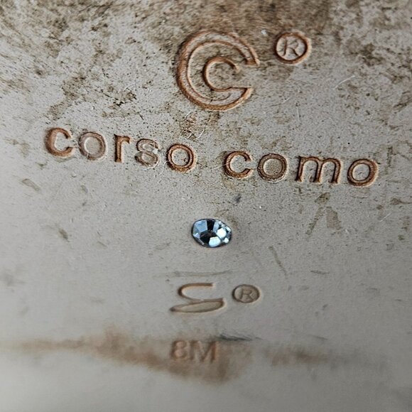 Corso Como Harvest Black Woven Look Leather Heel Ankle Boot 8 - Picture 9 of 11